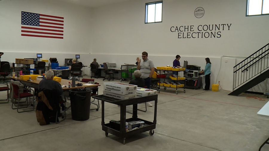 The Cache County Clerk/Auditor's office moved their elections center into a much larger space this ...