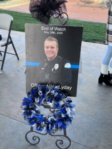 End of watch memorial for an Officer.