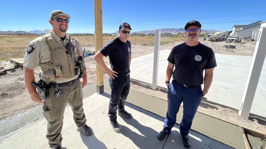 Utah County first responders finish backyard concrete after saving man’s life