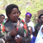 Regional Commissioner Rosemary Senyamule speaks at launching event of fruit tree project in Dodoma Tanzania 16 Nov 2022. (Intellectual Reserve, Inc.)