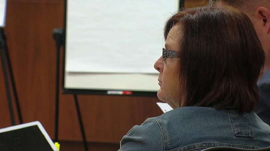 Jana Clyde, a nurse, appears in court in February 2018. An 8th District judge on Monday found her n...