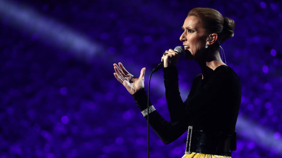 Celine Dion performs onstage at All-Star Lineup Pays Tribute At "Aretha! A GRAMMYÂ Celebration Fo...