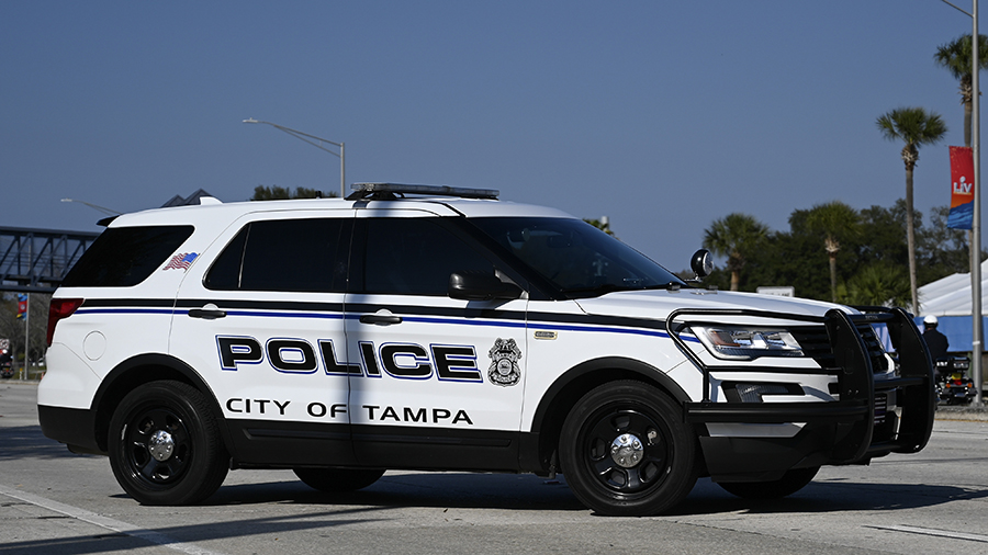 A police car in Tampa, Florida....