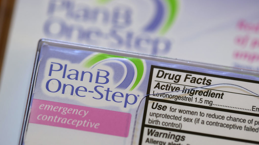 SAN ANSELMO, CALIFORNIA - JUNE 30: In this photo illustration, PlanB one-step emergency contracepti...
