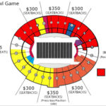 Seating map for the 2023 Rose Bowl game.