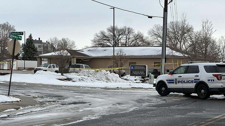 Law enforcement officials are investigating a homicide at a Jehovah's Witnesses Kingdom Hall in Col...
