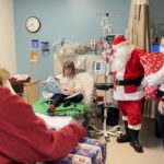 Santa visits Kynzee Hatch at St. George Regional Medical Center. (Intermountain Healthcare)