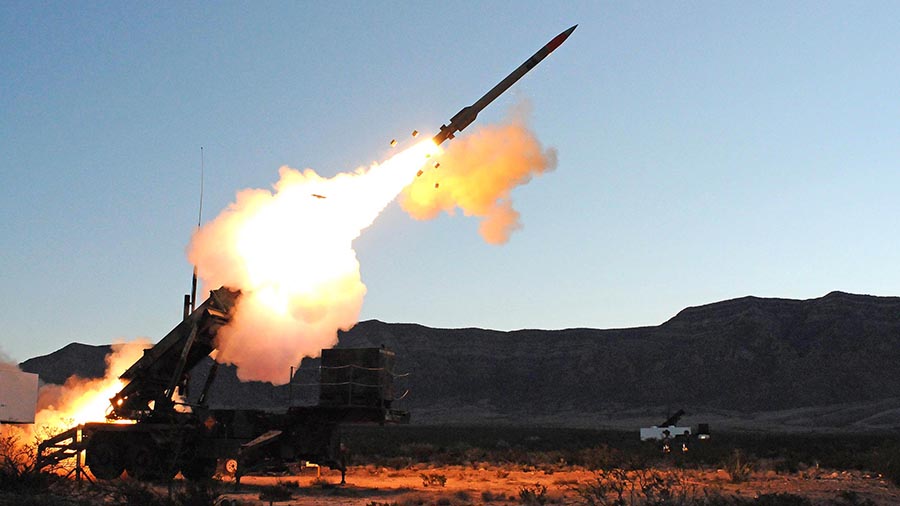 The Army test fires a Patriot missile in 2019. The Biden administration is finalizing plans to send...