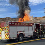 St. George Fire at the scene of the house fire. (Courtesy: Jessica Esplin)