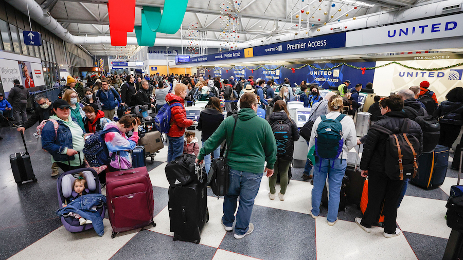 Winter weather continues to disrupt holiday travel across the United States on December 23, leaving...