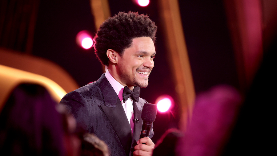 Trevor Noah, here at the Grammy Awards in April, will host next year's ceremony, CBS announced Thur...