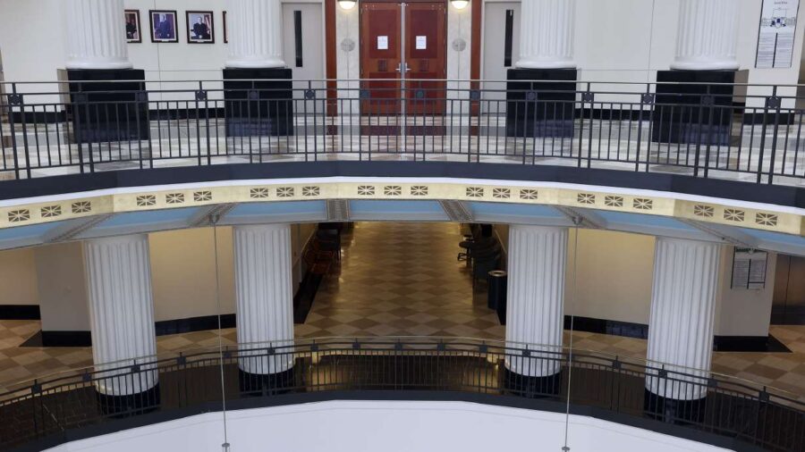 The the entrance to the Utah Supreme Court at the Matheson Courthouse in Salt Lake City is pictured...
