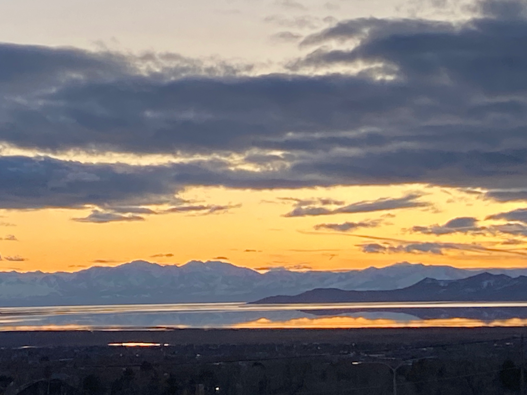 A view of the Great Salt Lake from Fruit Heights on January 20, 2023. (Lisa Ward)...
