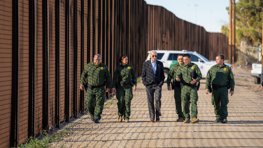 President Joe Biden tours the border in El Paso, Texas. (@POTUS/Twitter)...