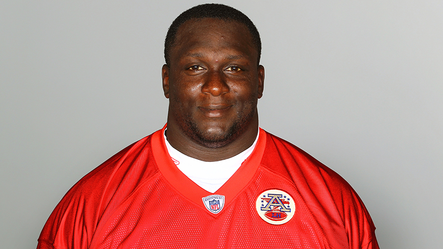 In this handout image provided by the NFL, Jerrell Powe of the Kansas City Chiefs poses for his NFL...