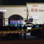 Law enforcement at the scene of a shooting on January 22, 2023 in Monterey Park, California. Ten people have been shot dead during at a gathering celebrating the Chinese lunar new year. (Eric Thayer/Getty Images)