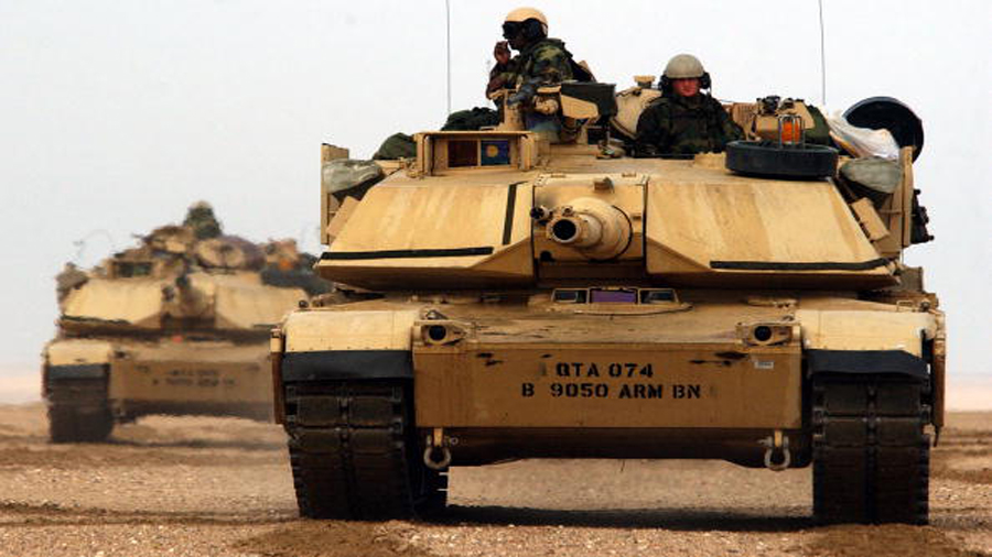 U.S. M1/A1 Abrams tanks...