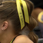 Yellow headbands worn by the girl runners on the team (KSL-TV's Ray Boone)