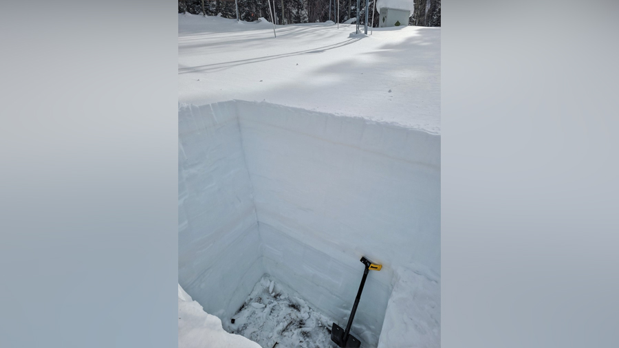Snow depth doubled in 30 days...