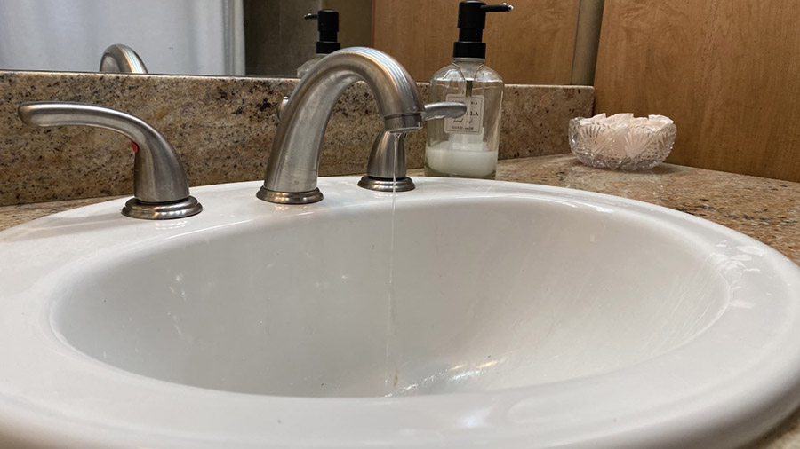 An example of letting your faucet drip to prevent freezing. (KSL-TV)...