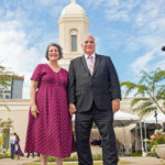 Justo Casablanca, president of the San Juan Puerto Rico Temple, and his wife Lucy at the temple’s dedication on Jan. 15, 2023. (Intellectual Reserve, Inc.)