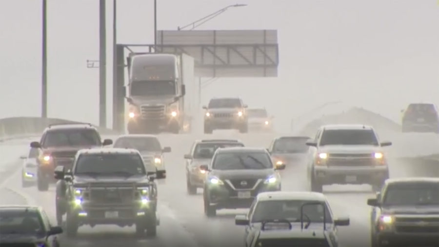 Dallas is among cities adversely affected by the latest bout of winter weather. (KTVT via CNN)...