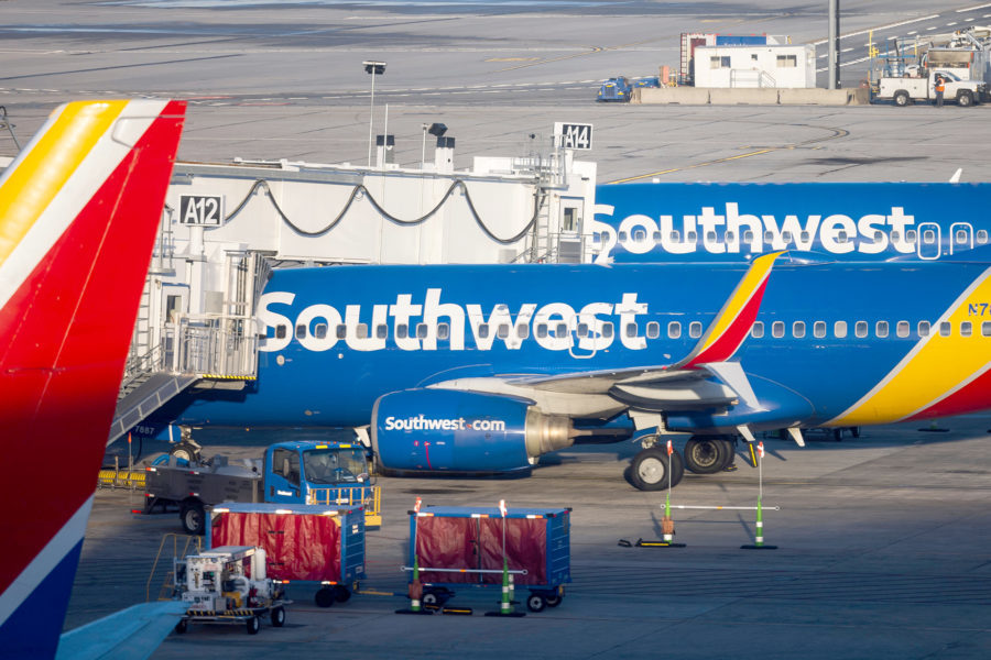 Mandatory Credit: Photo by JIM LO SCALZO/EPA-EFE/Shutterstock (13686591k)
Southwest Airlines planes...