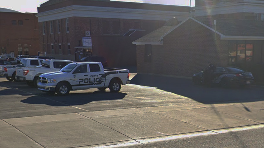 FILE: Nephi Police truck outside of the Nephi Police Department building. (Google Earth Pro)...