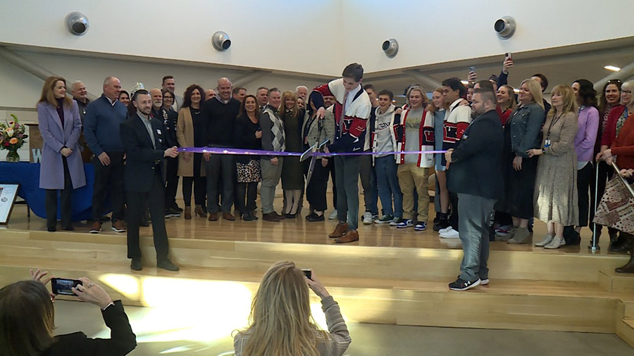 The ribbon cutting at of the teen resource centers in Davis County. (KSL-TV)...