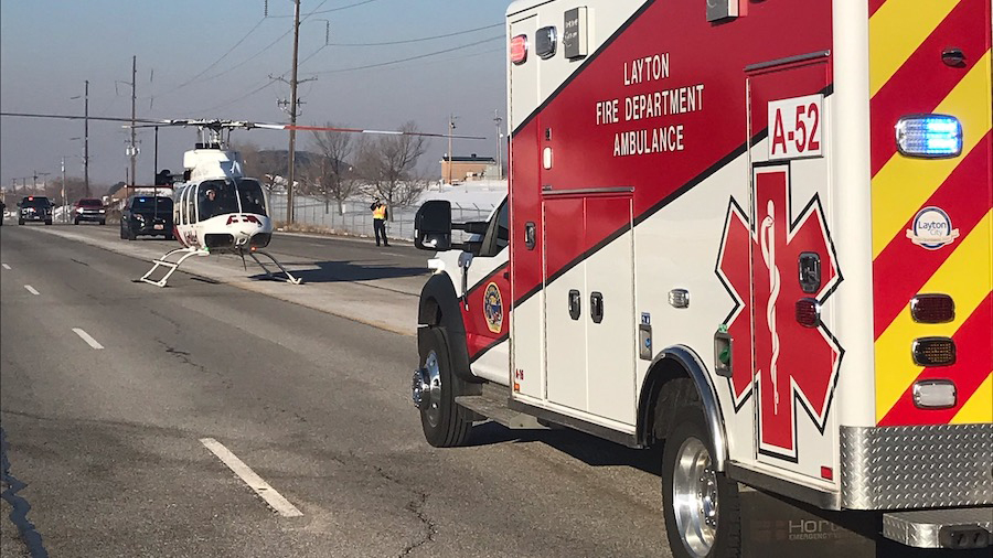 A man was flown to the hospital after he was hit by a garbage truck in Layton. (Layton Fire Departm...