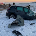 The Hyundai Kona after being hit by the truck. (Department of Public Safety)