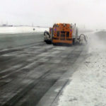 Crews clearing off the runway. (KSLTV/Mark Less)