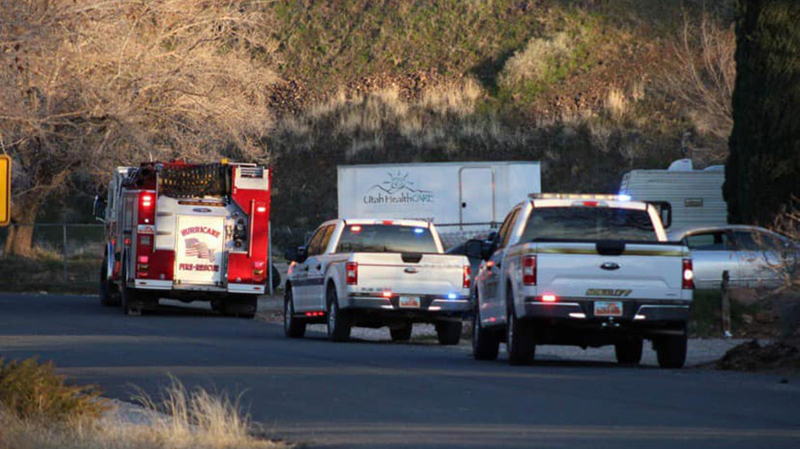 First responders on the scene of the fatal fall at the Hurricane Overlook (Courtesy: Chaice Moyes)...