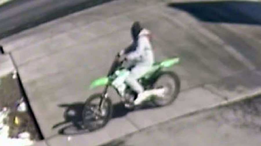 The USPS assault suspect  on the dirt bike. (U.S. Postal Inspection Service)...