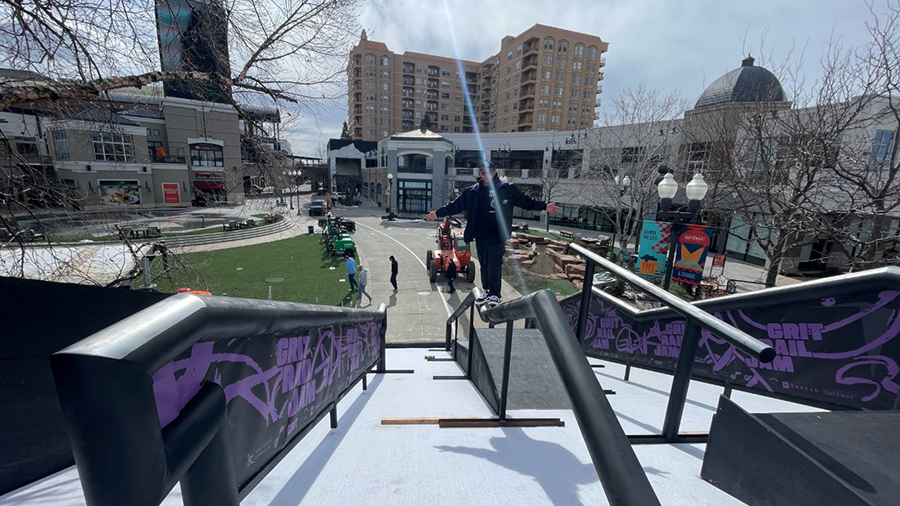 Amateur and professional snowboarders will begin flying down the rails and stairs in the middle of ...
