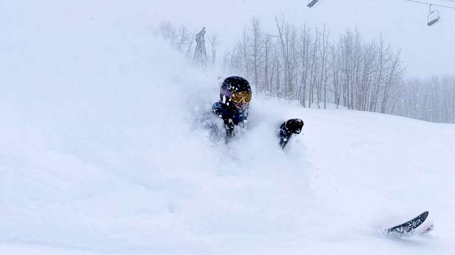 A skier races down Park City Mountain Resort on Feb. 22. Resort officials announced Monday that the...