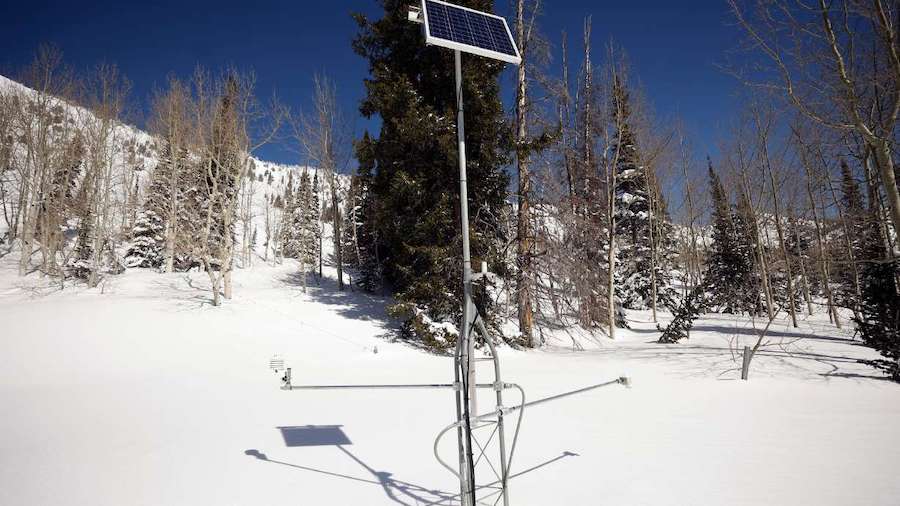 The Atwater snowpack site in Alta, operated by the Natural Resources Conservation Service, is pictu...