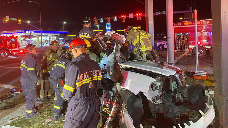 A head on collision sent three people to the hospital early Saturday morning. (Unified Fire Authori...