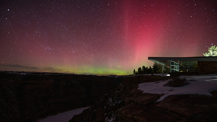 The Northern Lights were seen near Flaming Gorge Ranger District Friday morning. (Ashley National F...
