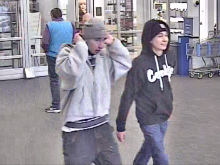 Two people North Park police say are connected to a bomb threat in a Walmart on Friday, March 31, 2...