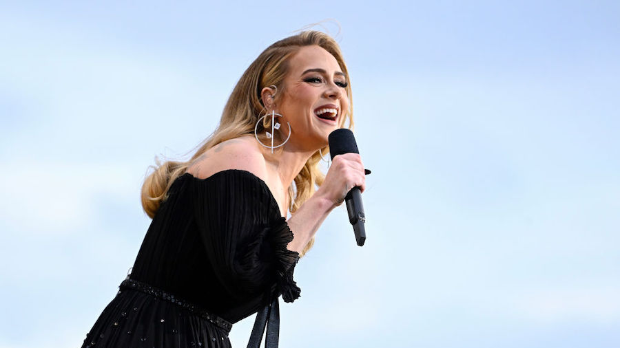 Adele performs on stage as American Express present BST Hyde Park in Hyde Park on July 02, 2022 in ...