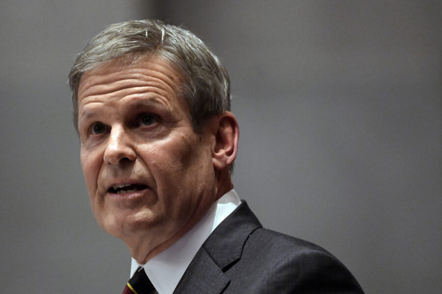 FILE - Tennessee Gov. Bill Lee delivers his State of the State Address in the House Chamber, Feb. 6...