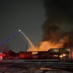 Crews battle a two-alarm fire in Salt Lake City. (Jay Hancock/KSL TV)
