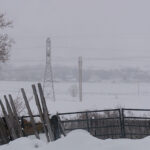 Rigby Ranch in Newton, Utah, buried in snow on March 24, 2023. (Mark Less/KSL TV)