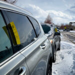 South Jordan police placed warnings on cars after a big February snowstorm. (KSL TV)