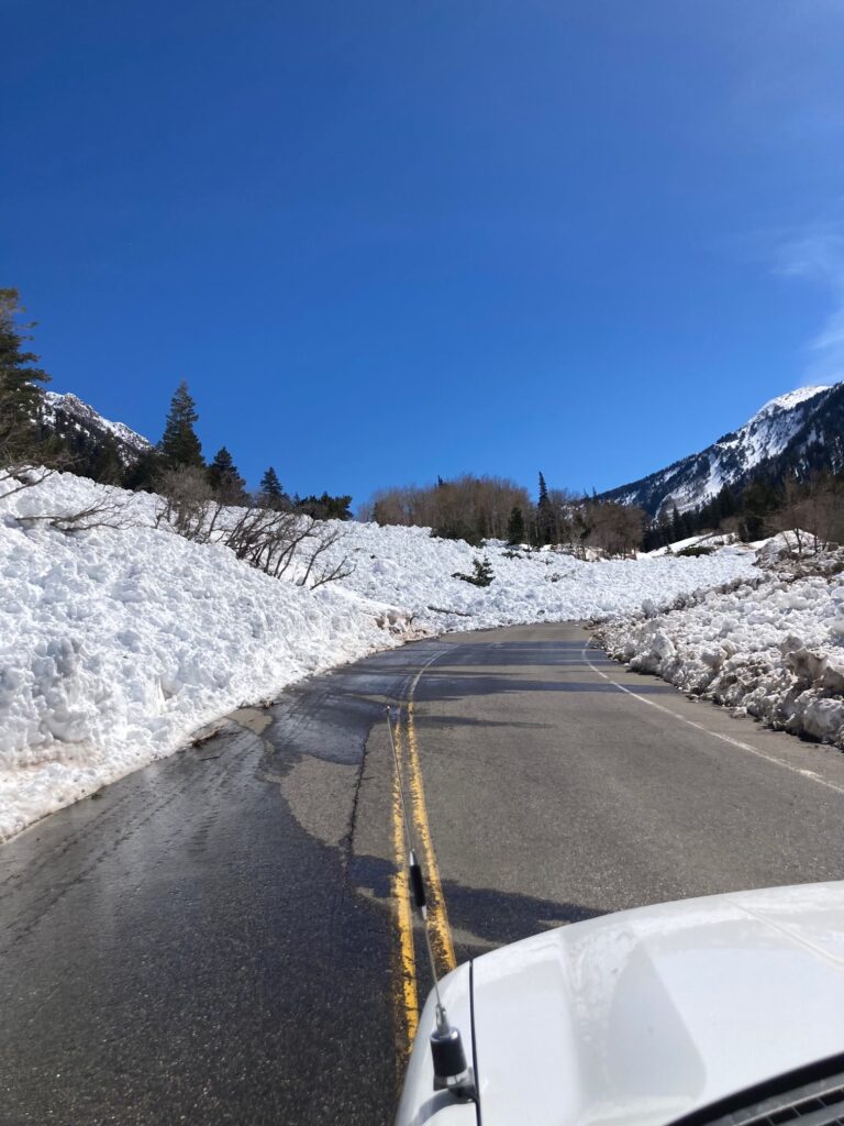 Wet avalanche on state Route 210