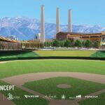 Renderings released Wednesday depict what a new Major League Baseball stadium could look like in the Power District located on North Temple in Salt Lake City, according to Big League Utah, a group described as a broad community coalition. (Big League Utah)
