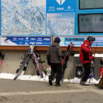 Skiers and snowboarders at the Snowbird resort. (KSLTV/Mark Less)