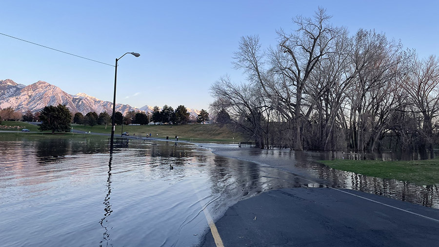 The pound water running off into the roads of Sugar House Park. (Salt Lake County Parks & Rec)...