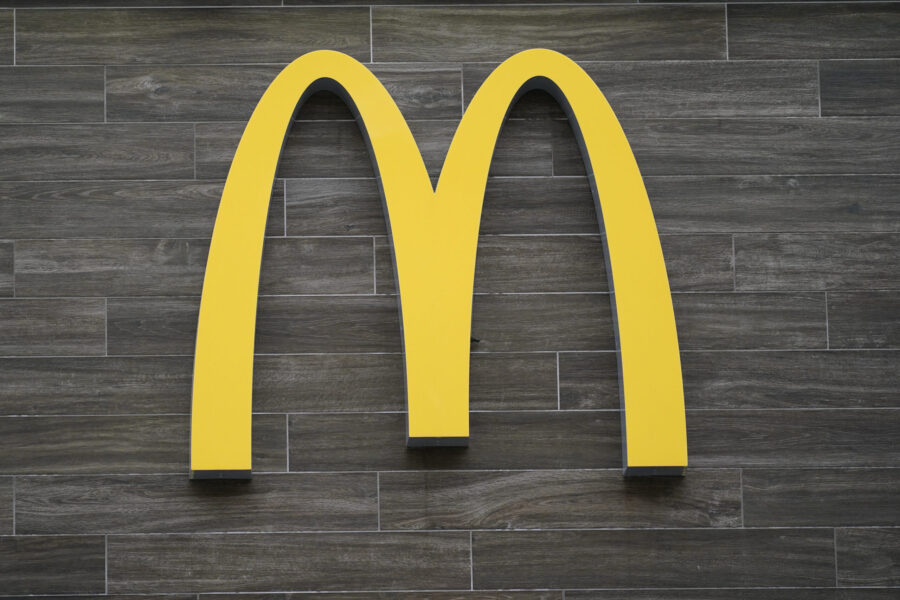 This photo shows a logo of a McDonald's restaurant in Havertown, Pa., on April 26, 2022. A report s...